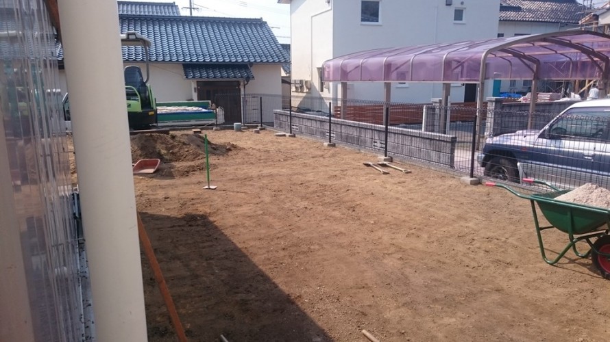 芝剥ぎ取り完了 芝剥ぎ取り完了