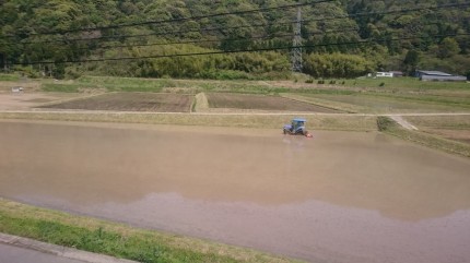 田植えに向けての代掻き